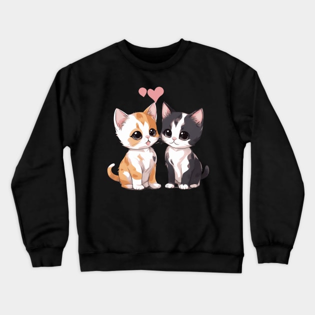 Baby Calico Cat Crewneck Sweatshirt by animegirlnft